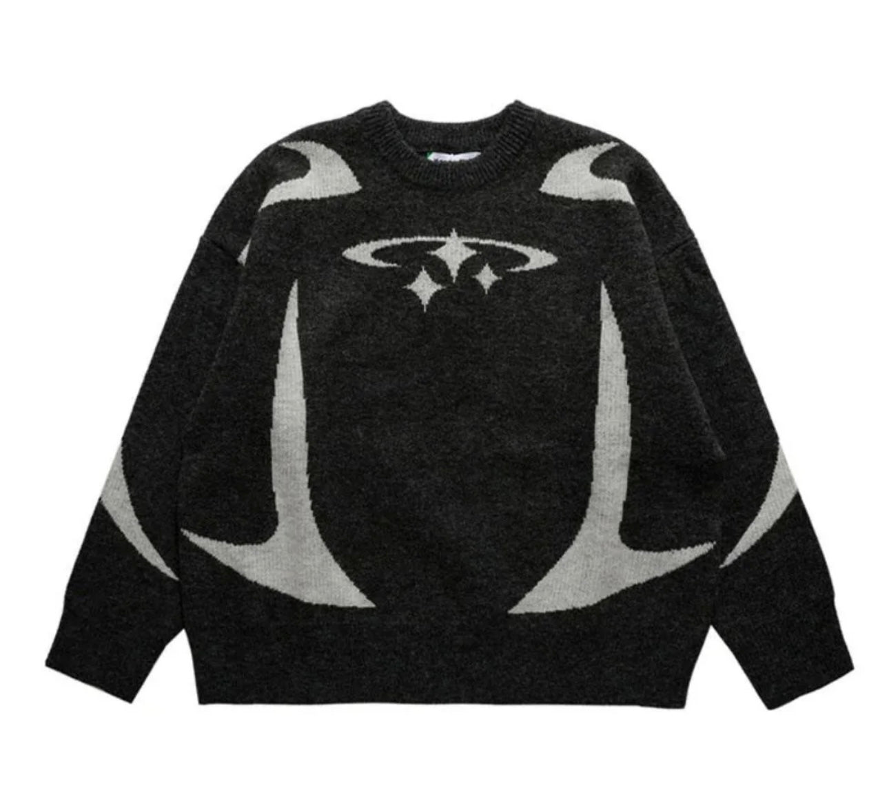 “Y2000 STARS“ KNITTED SWEATER ,,black“